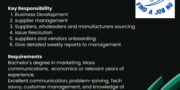 Supplier Relations Specialist Job Opening at Sibro in Lagos